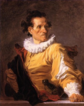  Honore Oil Painting - Portrait of a man called the warrior Jean Honore Fragonard